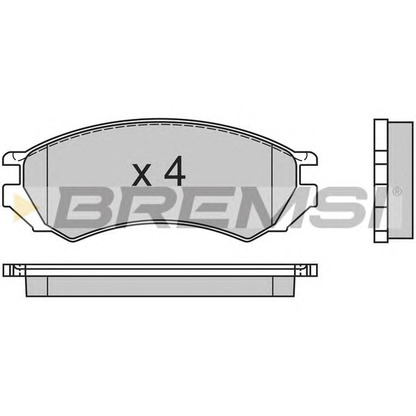 Foto Kit pastiglie freno, Freno a disco BREMSI BP2468