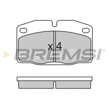 Photo Kit de plaquettes de frein, frein à disque BREMSI BP2487