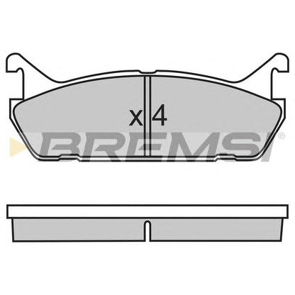 Photo Kit de plaquettes de frein, frein à disque BREMSI BP2488