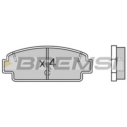 Фото Комплект тормозных колодок, дисковый тормоз BREMSI BP2492
