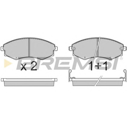 Photo Brake Pad Set, disc brake BREMSI BP2494