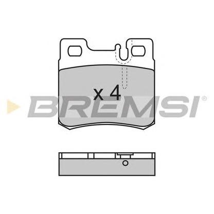 Photo Kit de plaquettes de frein, frein à disque BREMSI BP2495