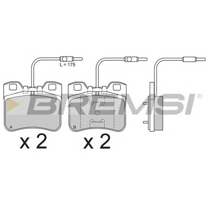 Фото Комплект тормозных колодок, дисковый тормоз BREMSI BP2496