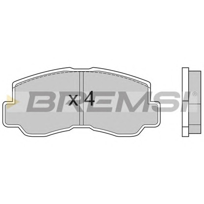 Фото Комплект тормозных колодок, дисковый тормоз BREMSI BP2508