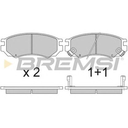 Photo Kit de plaquettes de frein, frein à disque BREMSI BP2512