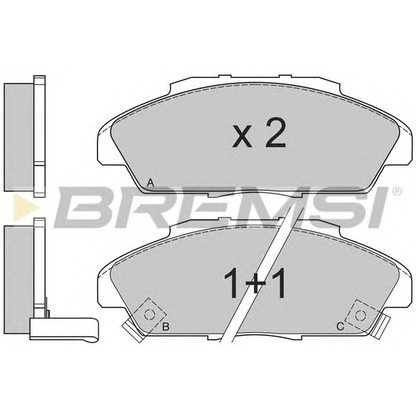 Photo Kit de plaquettes de frein, frein à disque BREMSI BP2519