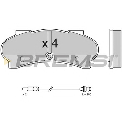 Photo Kit de plaquettes de frein, frein à disque BREMSI BP2524