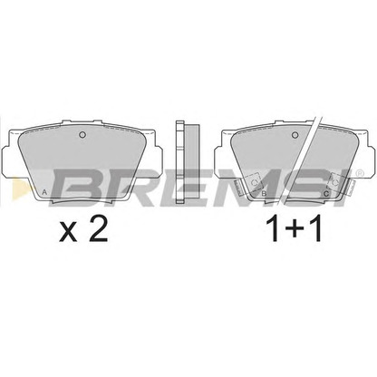 Photo Brake Pad Set, disc brake BREMSI BP2545