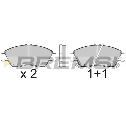 Photo Brake Pad Set, disc brake BREMSI BP2547