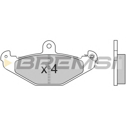 Photo Kit de plaquettes de frein, frein à disque BREMSI BP2553