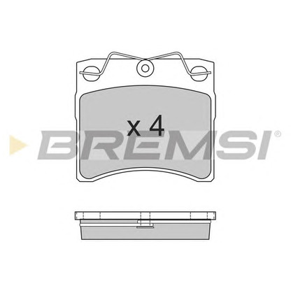 Zdjęcie Zestaw klocków hamulcowych, hamulce tarczowe BREMSI BP2554