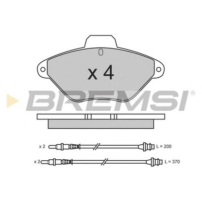 Photo Brake Pad Set, disc brake BREMSI BP2564