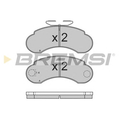 Zdjęcie Zestaw klocków hamulcowych, hamulce tarczowe BREMSI BP2566