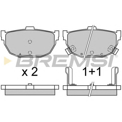 Photo Kit de plaquettes de frein, frein à disque BREMSI BP2570