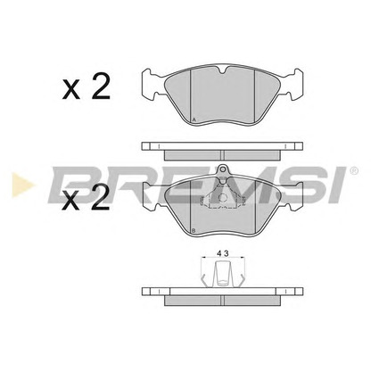 Photo Brake Pad Set, disc brake BREMSI BP2585