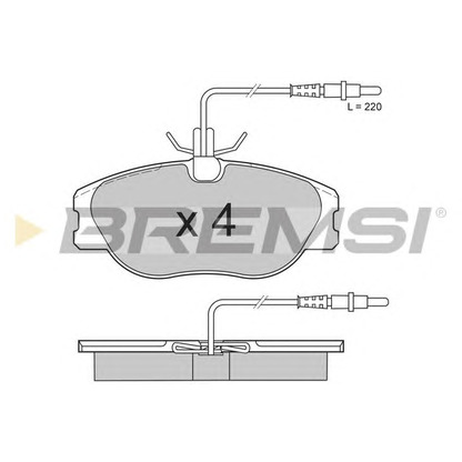 Photo Kit de plaquettes de frein, frein à disque BREMSI BP2598