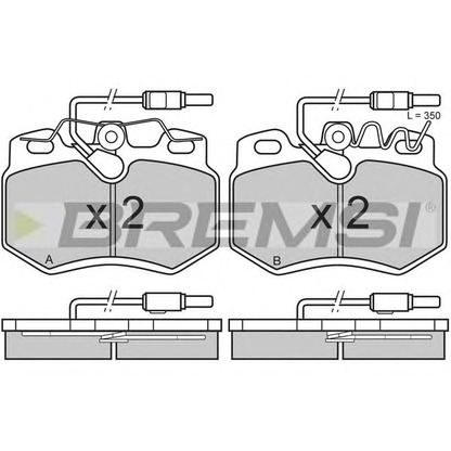 Foto Kit pastiglie freno, Freno a disco BREMSI BP2603