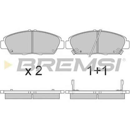 Foto Kit pastiglie freno, Freno a disco BREMSI BP2621