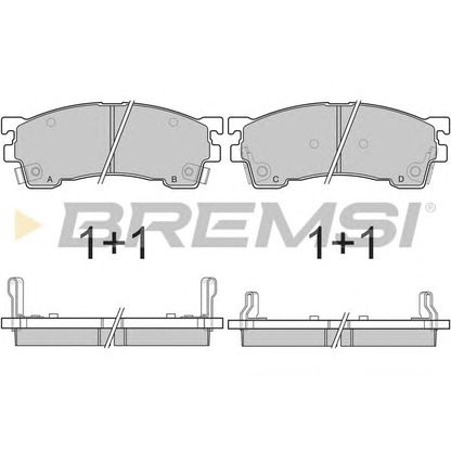 Foto Kit pastiglie freno, Freno a disco BREMSI BP2622