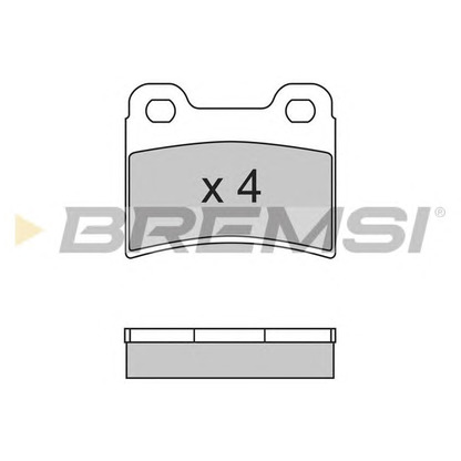 Фото Комплект тормозных колодок, дисковый тормоз BREMSI BP2630