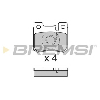 Photo Kit de plaquettes de frein, frein à disque BREMSI BP2631