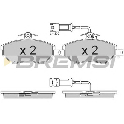 Photo Brake Pad Set, disc brake BREMSI BP2637