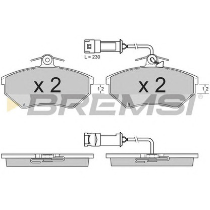 Foto Juego de pastillas de freno BREMSI BP2637