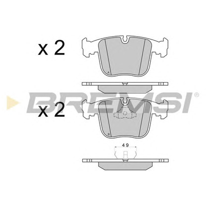 Photo Brake Pad Set, disc brake BREMSI BP2651