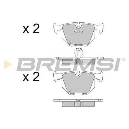 Photo Kit de plaquettes de frein, frein à disque BREMSI BP2652