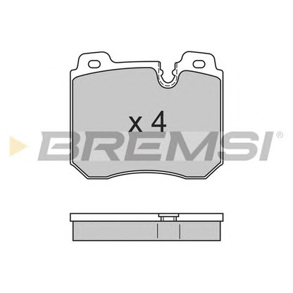 Фото Комплект тормозных колодок, дисковый тормоз BREMSI BP2659