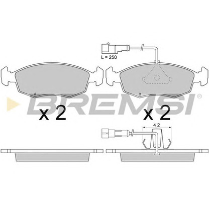 Photo Brake Pad Set, disc brake BREMSI BP2669