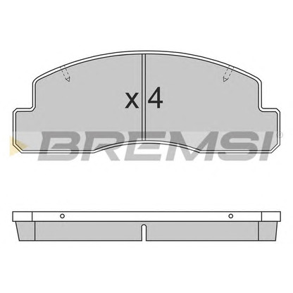 Foto Bremsbelagsatz, Scheibenbremse BREMSI BP2696