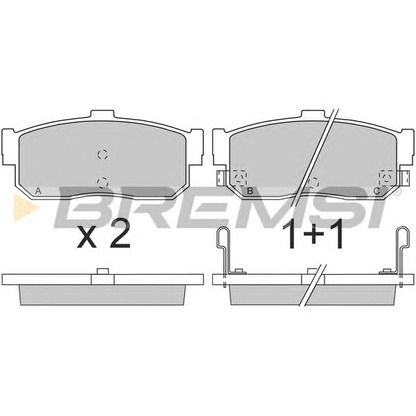 Zdjęcie Zestaw klocków hamulcowych, hamulce tarczowe BREMSI BP2699