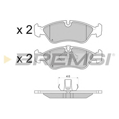 Photo Brake Pad Set, disc brake BREMSI BP2704