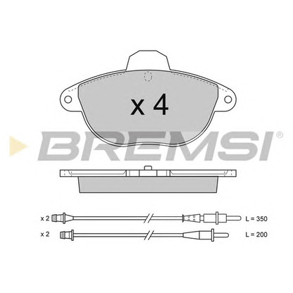 Photo Kit de plaquettes de frein, frein à disque BREMSI BP2737