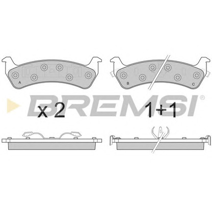 Photo Brake Pad Set, disc brake BREMSI BP2747