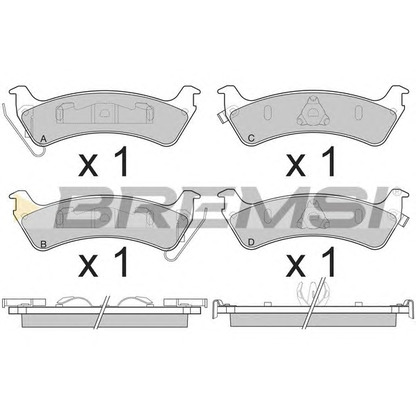 Photo Brake Pad Set, disc brake BREMSI BP2777