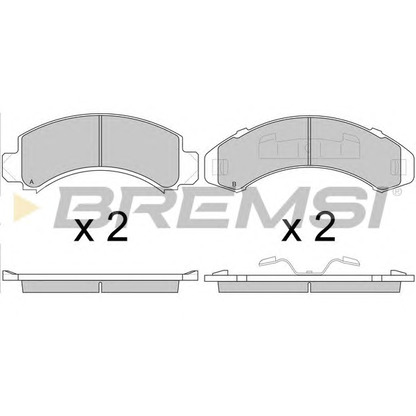 Photo Kit de plaquettes de frein, frein à disque BREMSI BP2782