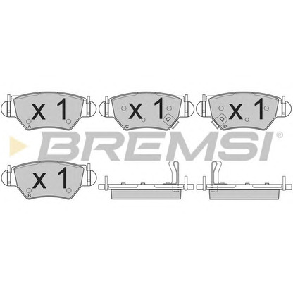 Photo Brake Pad Set, disc brake BREMSI BP2812