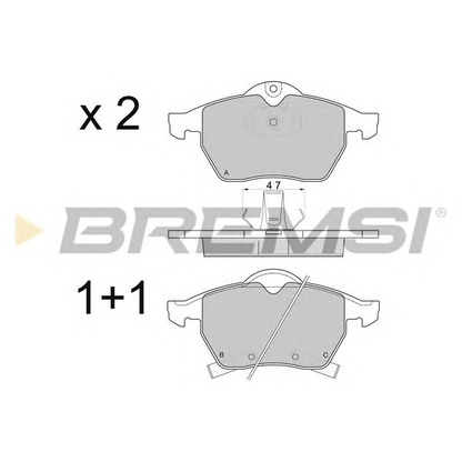 Photo Brake Pad Set, disc brake BREMSI BP2813
