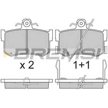 Photo Kit de plaquettes de frein, frein à disque BREMSI BP2818