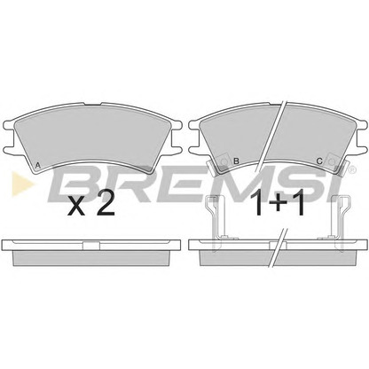 Photo Brake Pad Set, disc brake BREMSI BP2825