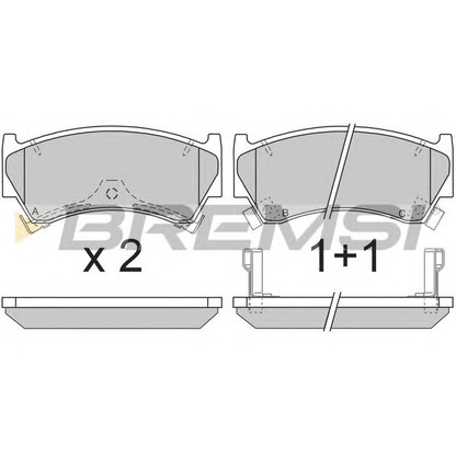 Photo Brake Pad Set, disc brake BREMSI BP2826