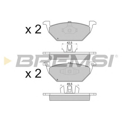Photo Brake Pad Set, disc brake BREMSI BP2835