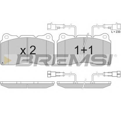 Photo Brake Pad Set, disc brake BREMSI BP2836