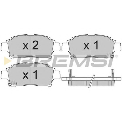 Photo Kit de plaquettes de frein, frein à disque BREMSI BP2839