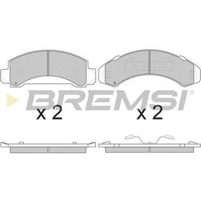 Photo Kit de plaquettes de frein, frein à disque BREMSI BP2840