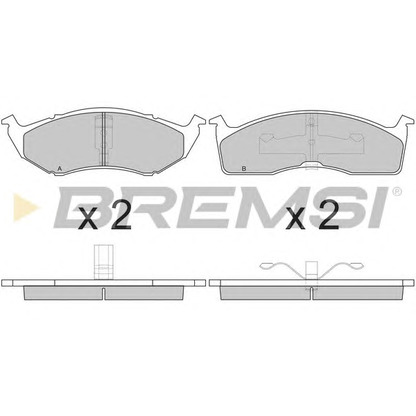 Photo Kit de plaquettes de frein, frein à disque BREMSI BP2841