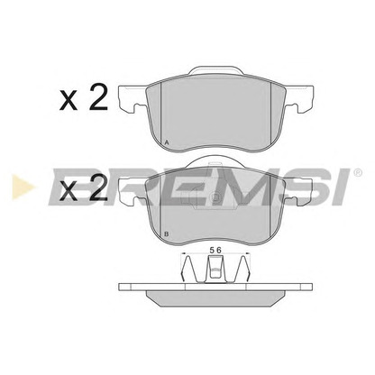 Foto Kit pastiglie freno, Freno a disco BREMSI BP2842