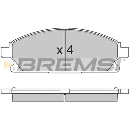 Фото Комплект тормозных колодок, дисковый тормоз BREMSI BP2857